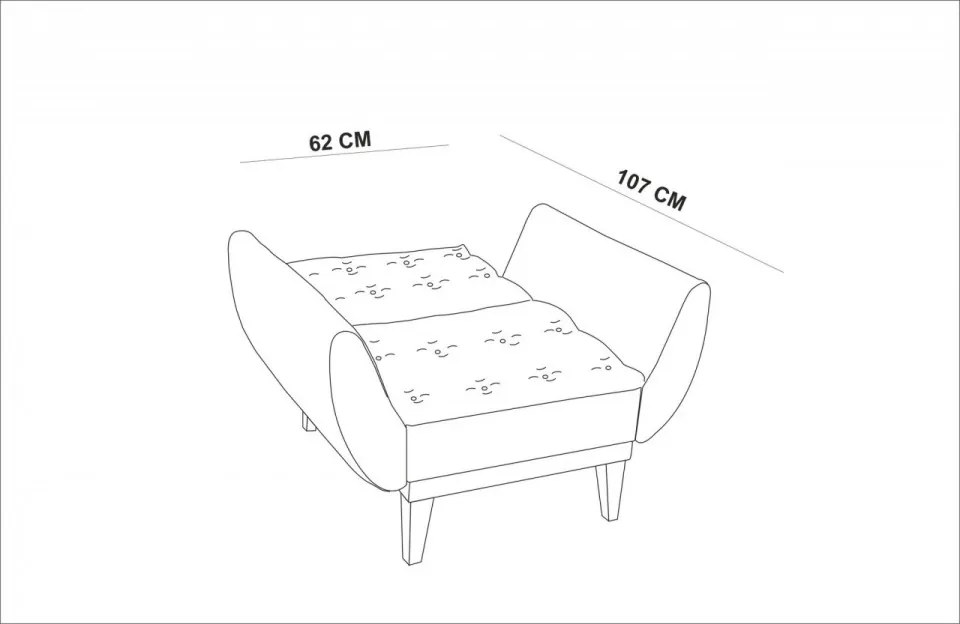 Fotoliu, Lemn Solid, Fiona Berjer, Crem