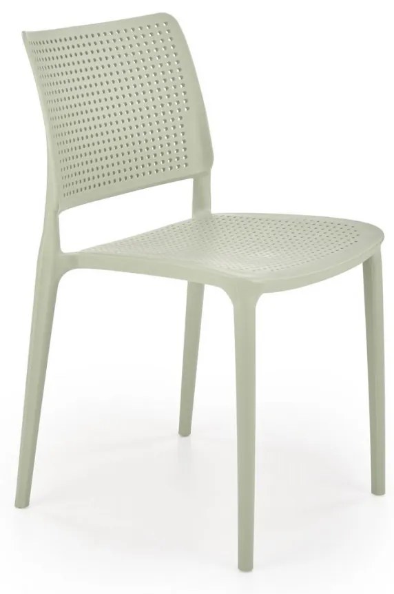 Set masa rotunda Lopez + 4 scaune din plastic K514 menta