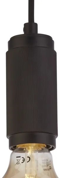 Searchlight 77651BK - Pendul pe cablu SUSPENSION 1xE27/60W/230V, negru