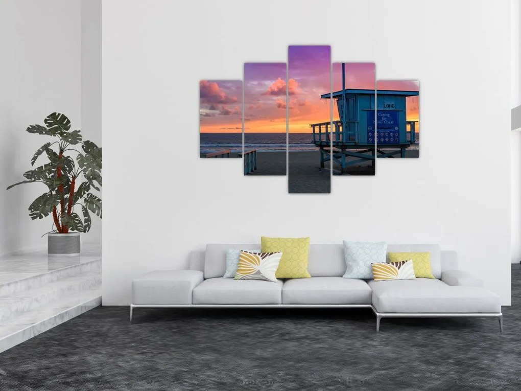 Tablou de pe plaja Santa Monica (150x105 cm)