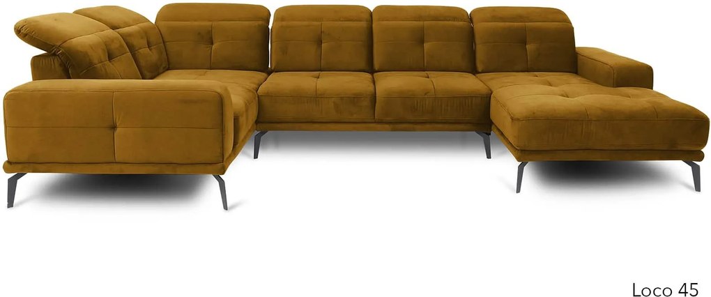 Colțar lemn masiv Formă U Nevada 350x201cm Personalizabil