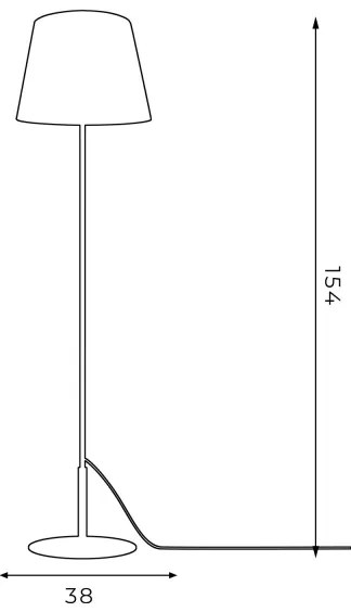 Lampadar ARDEN 1xE27/60W/230V negru/alb