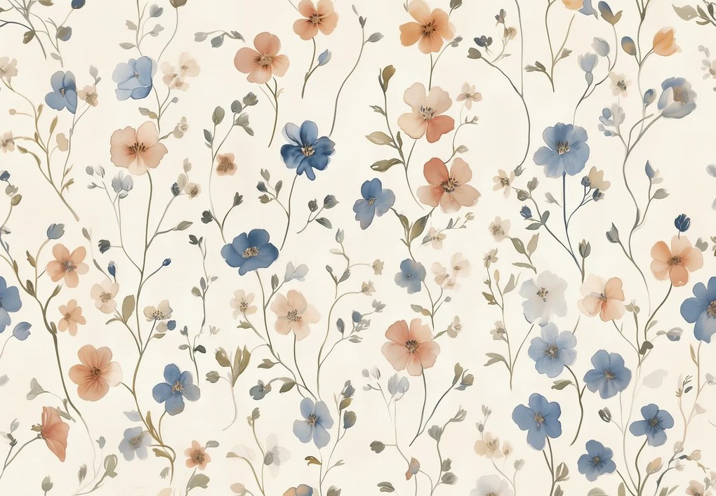 Fototapet - Flori pastelate (147x102 cm)