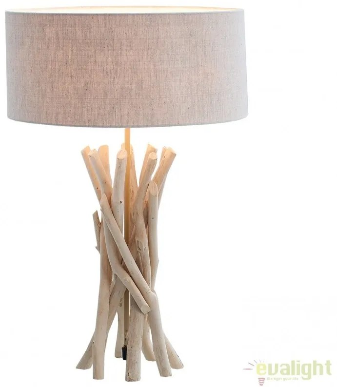 Veioza deosebita / Lampa de masa cu design rustic Treibholz Cara A-38154 VC