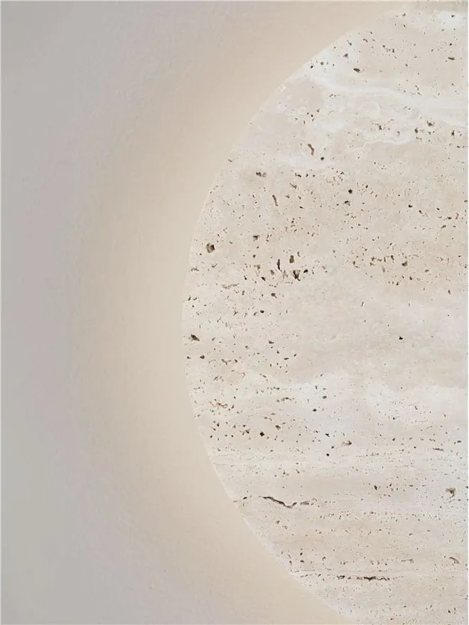 Aplica perete din travertin cu lumina ambientala VIANO 30cm