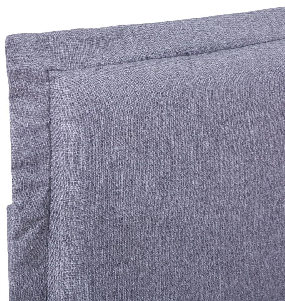 Cadru de pat, gri deschis, 90 x 200 cm, material textil Gri deschis, 90 x 200 cm
