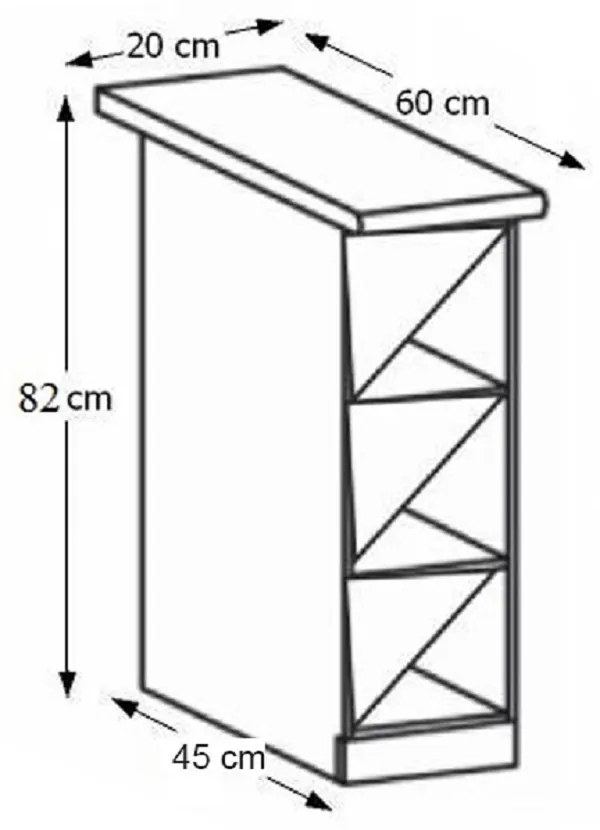 Raft inferior de bucatarie Regnar D20W. 788745