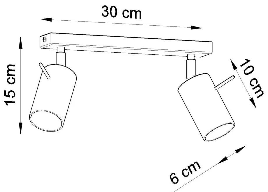 Plafonieră Sollux Etna, alb