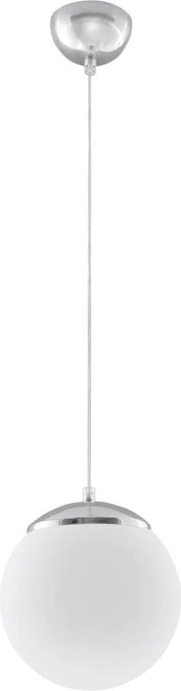 Sollux SL.0263 - Lampă suspendată pe cablu UGO, 1xE27/15W/230V, Ø 20 cm, alb/crom lucios