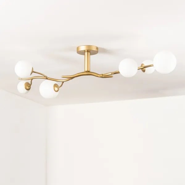 Lustră LED aplicată Brilagi MISTEL 6xG9/3W/230V auriu/alb