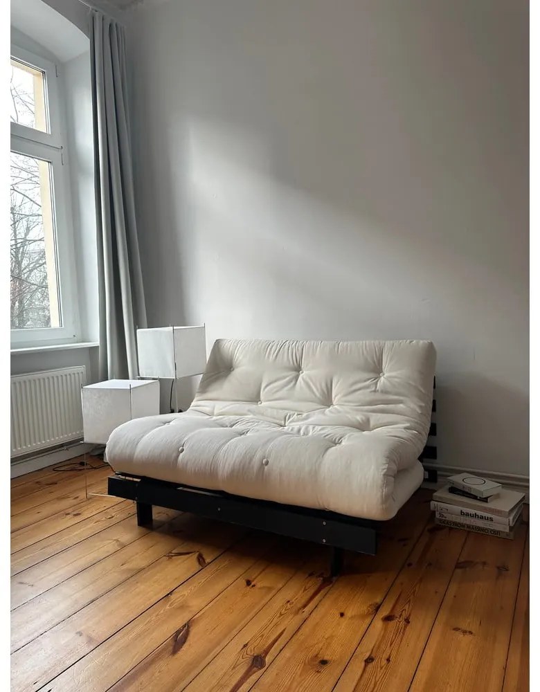 Canapea bej extensibilă 160 cm Roots Black Night – Karup Design