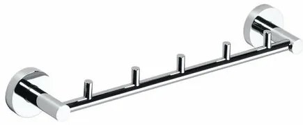 SAPHO XR214 X-Round E bară cu 5 cuierele 39,5 cm,argintiu