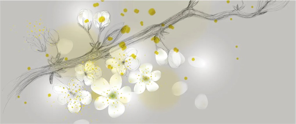 Tablou - Crenguțe înflorite (120x50 cm)