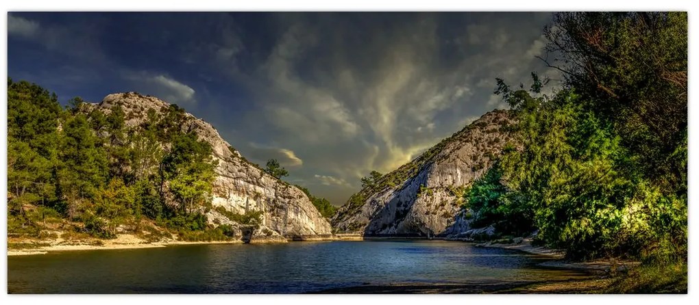 Tablou peisajului cu lac (120x50 cm)