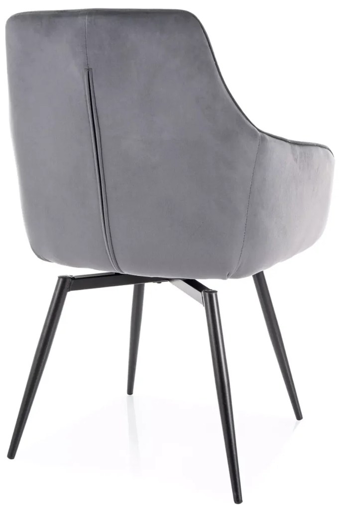 Scaun de sufragerie MARLO VELVET gri