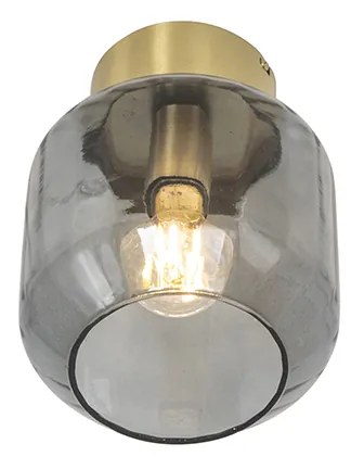 Plafoniera inteligentă din alamă cu sticlă fumurie incl. Wifi A60 - Stiklo