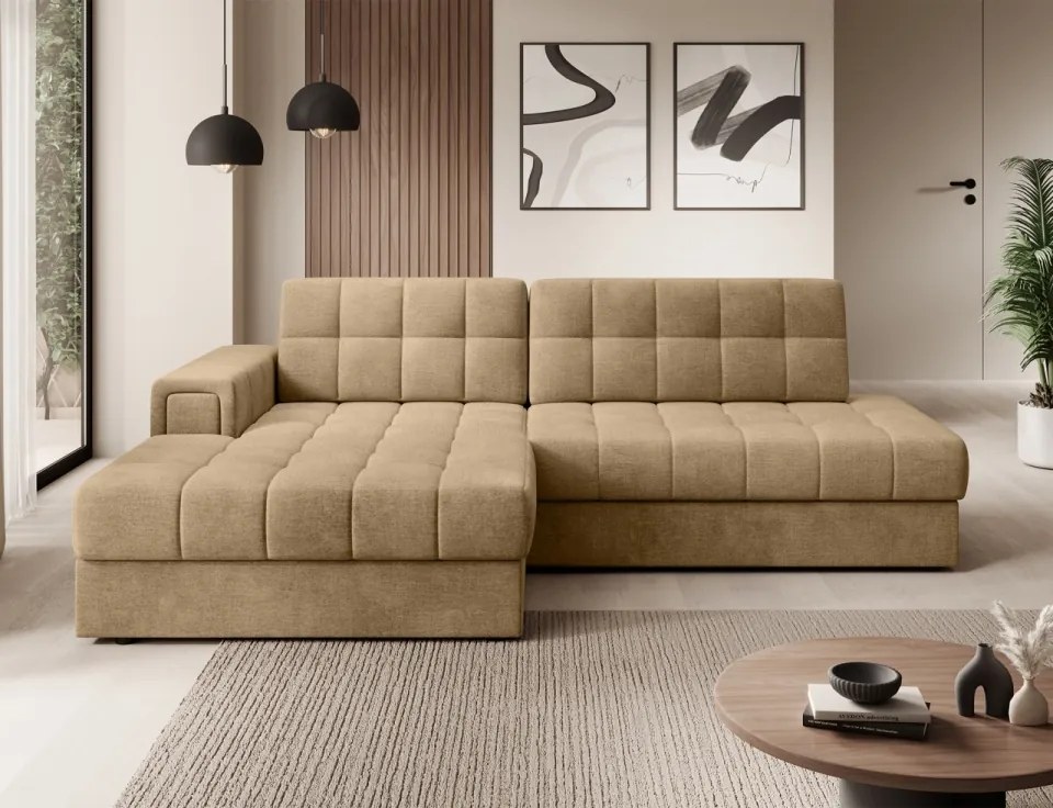 Coltar extensibil cu spatiu oentru depozitare, 240x150x82 cm, Blezalt L, Eltap (Culoare: Gri deschis / Monolith 84)