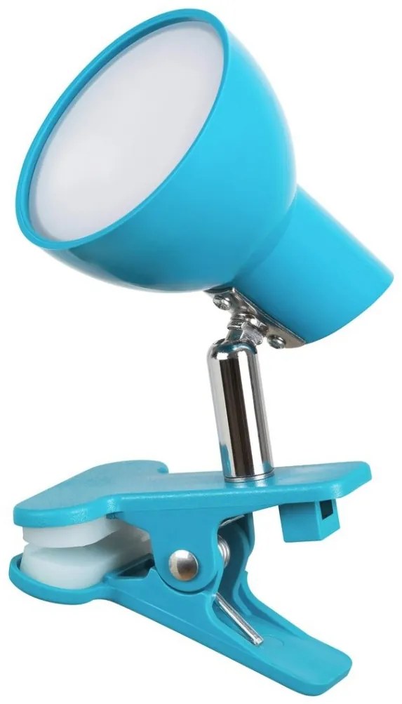 Veioza, lampa de birou cu clema design modern Noah albastru