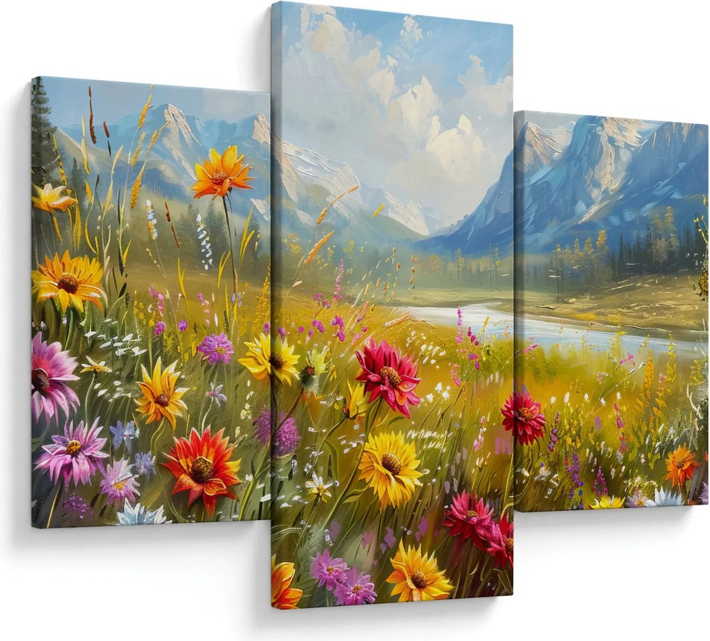Tablou - Peisaj pictat (90x60 cm)