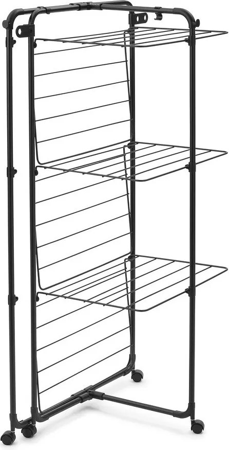 Uscător de rufe negru mat 23 m HangOn Tower – Brabantia