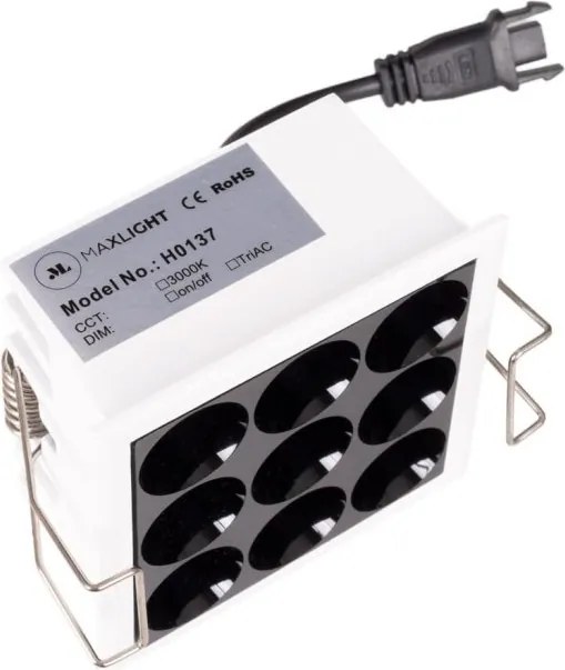 Corp incastrabil tavan fals cu 9 spoturi LED X-line