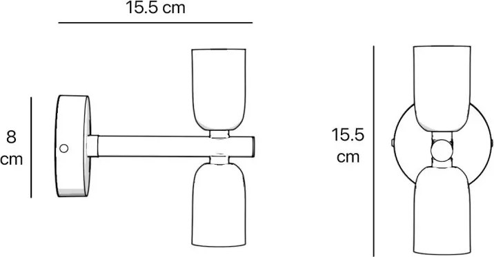Aplica de perete minimalista din alama Sputnik