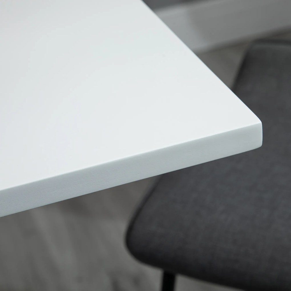 HOMCOM Masă de bar reglabilă pe înălțime, rotativă 360°, picioare rezistente la zgârieturi, bază metalică stabilă, Alb | Aosom Romania