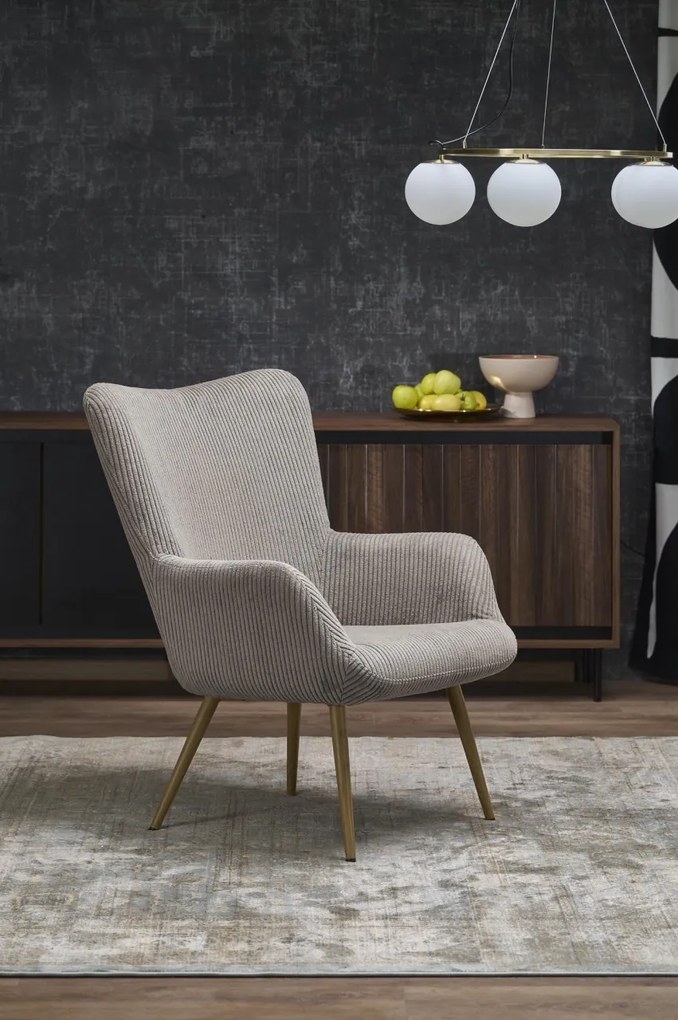 Fotoliu Amaro velvet gri H97 cm