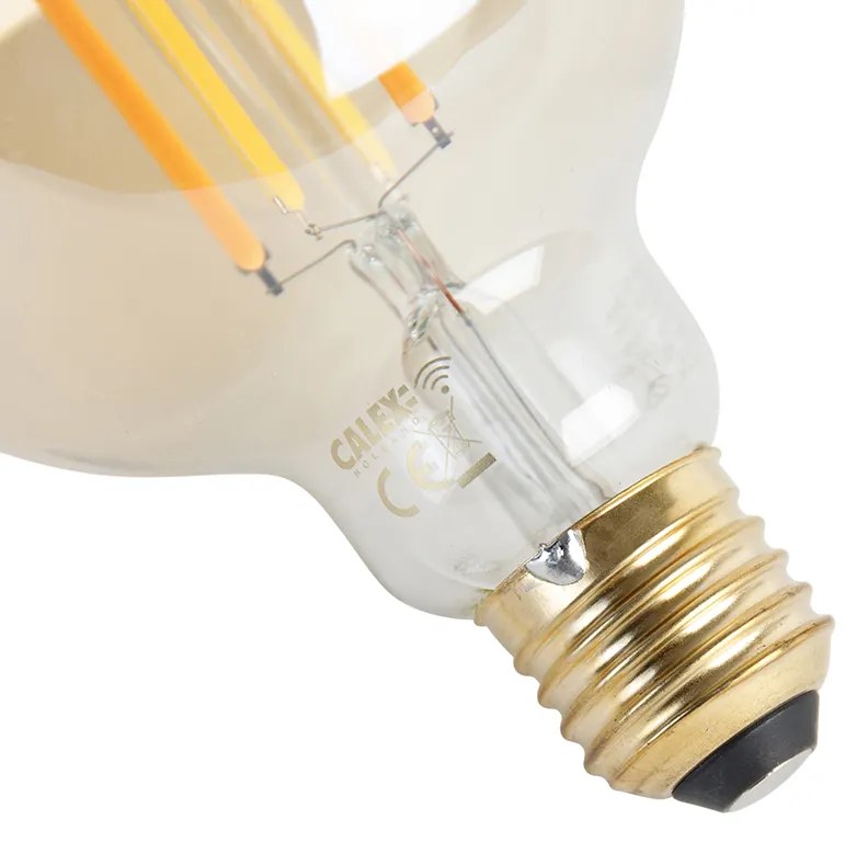 Lampă LED inteligentă E27 dim to warm G95 gold 7W 806 lm 1800K - 3000K