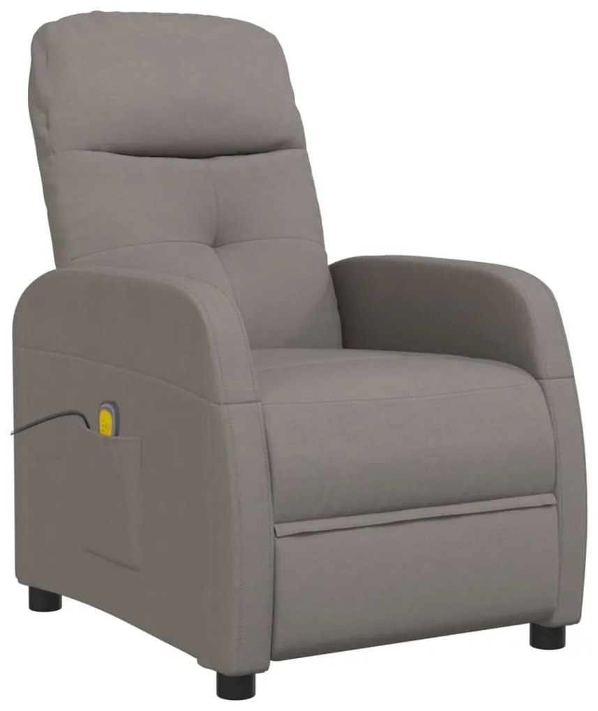 289834 vidaXL Scaun de masaj, taupe, țesătură