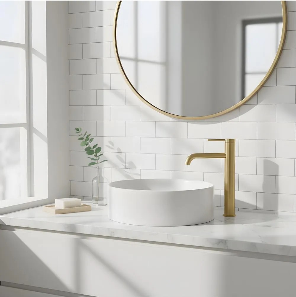 Baterie lavoar Rea Spot auriu periat