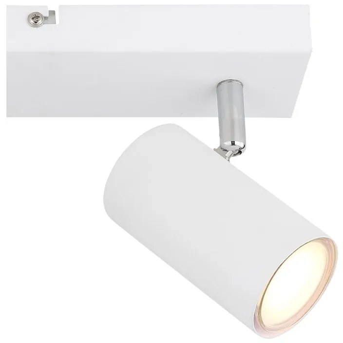 Aplica de perete / tavan cu 2 spoturi directionabile design modern ROBBY alb