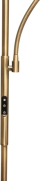 Lampă de podea LED reglabilă NORA, 25W/230V (2200/3000/4000K) + LED 5W 3000K, auriu, cu telecomandă