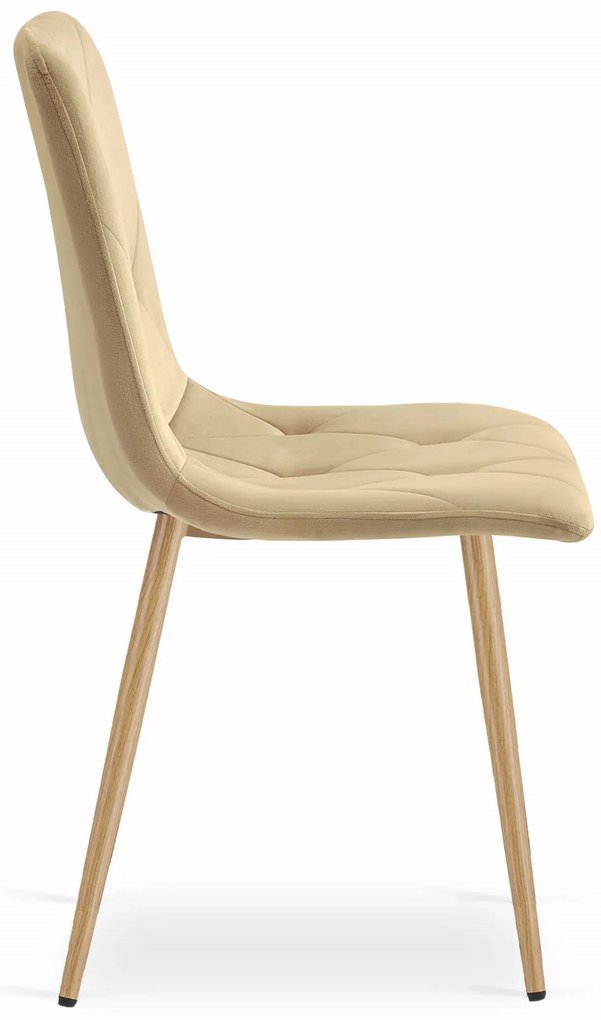 Bej scaun bucatarie LIBRA din catifea