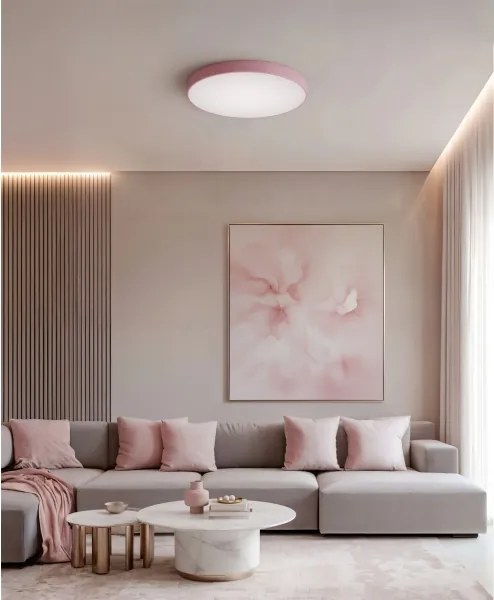 Brilagi - Plafonieră CLARE, 4 x E27, 24 W, 230 V, Ø 50 cm, roz