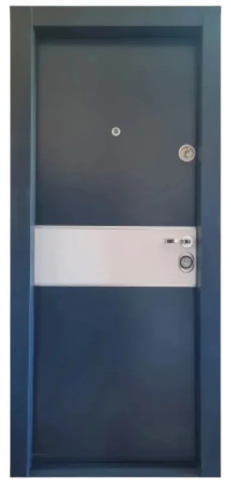 Usa metalica de exterior cu izolatie si vizor Novo Doors NDC01 ,deschidere stanga dreapta, 1 yala, dimensiuni multiple,tabla 1.2 mm, balamale si