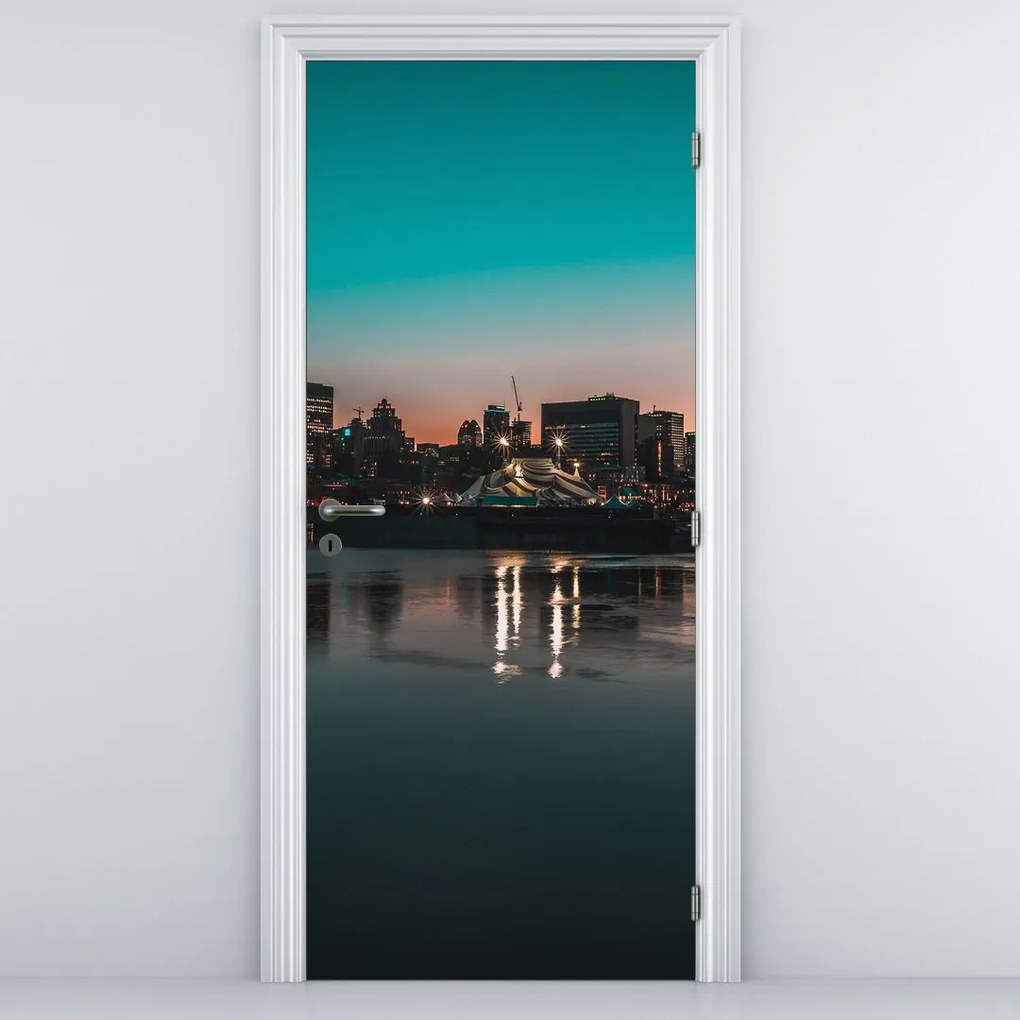 Fototapet pentru ușă - Oraș (95x205cm)