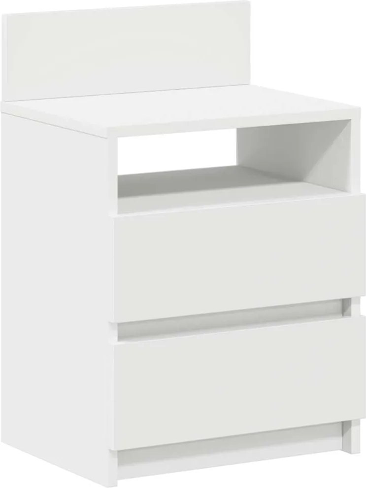 vidaXL Noptiera cu 2 sertare alb 40x33x60 cm