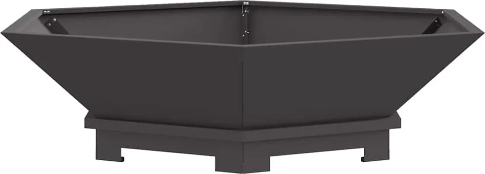 vidaXL Cuptor de foc Negru 100 x 100 x 28 cm Oțel