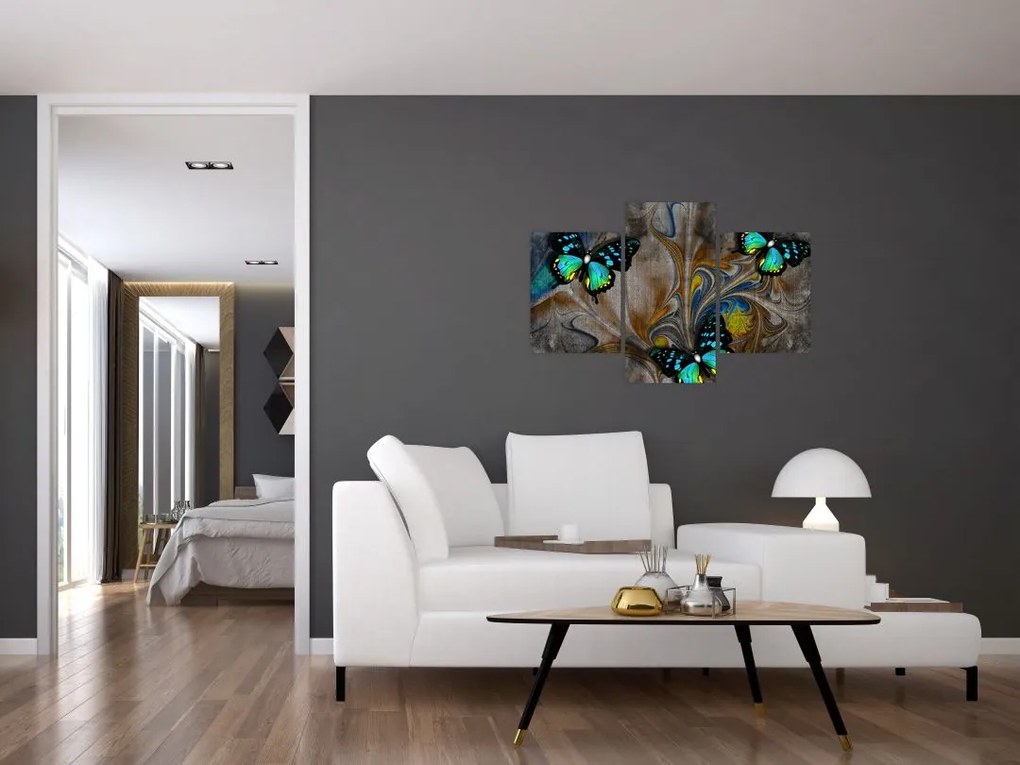 Tablou - Fluturi strălucitori în imagine (90x60 cm)