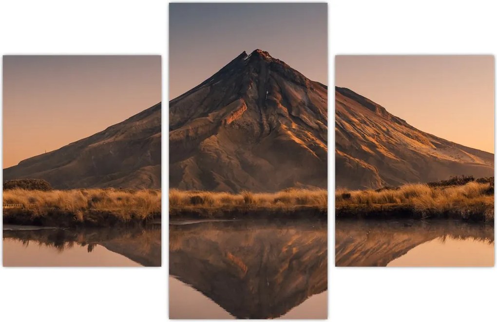 Tablou oglindirea muntelui Taranaki, Noua Zeelanda (90x60 cm)