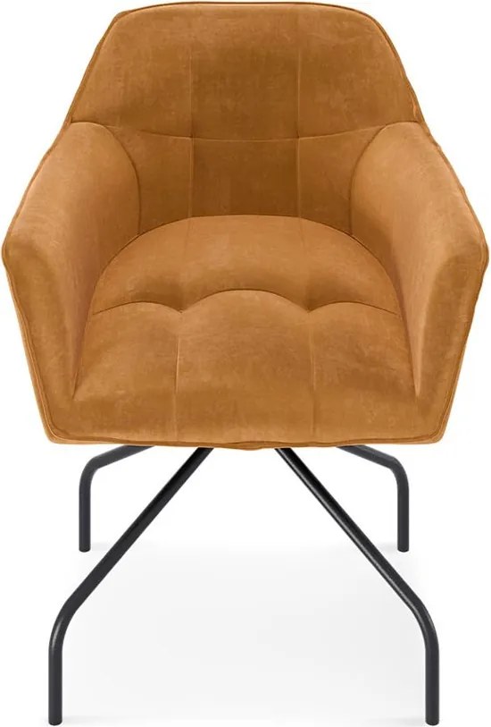 Scaun lemn masiv SILLA cu bază metalică, 62 × 83 × 62 cm