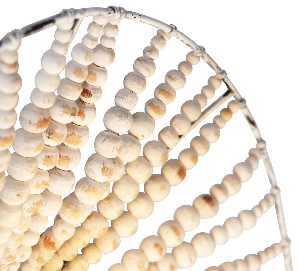 Lampă de perete orientală bej cu mărgele - Moti