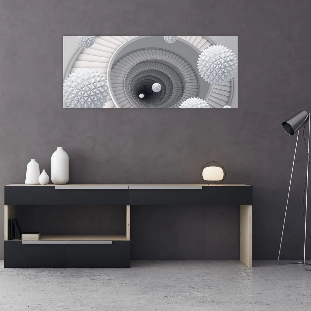 Tablou cu abstracție 3D (120x50 cm)
