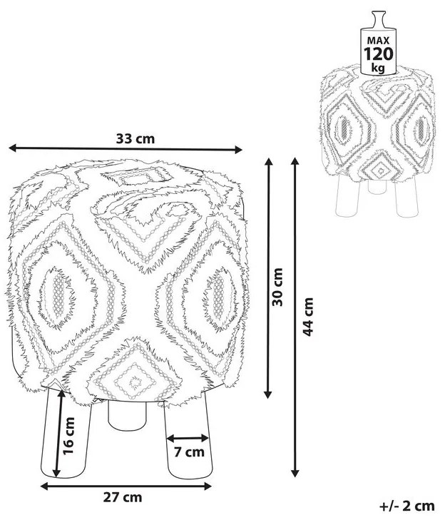 Taburet Arga (alb). 1011358