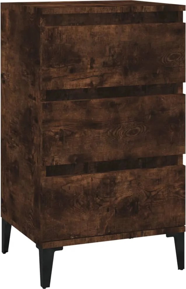 vidaXL Noptieră, stejar afumat, 40x35x70 cm, lemn prelucrat
