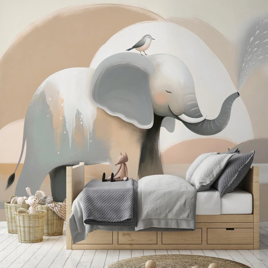 Fototapet - Elefant pastelat (147x102 cm)