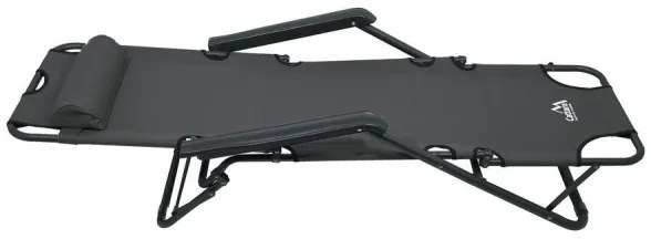 Șezlong pliabil, antracit
