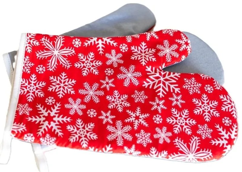Mănușă de bucătărie Fulgi de zăpadă - 2 bucăți