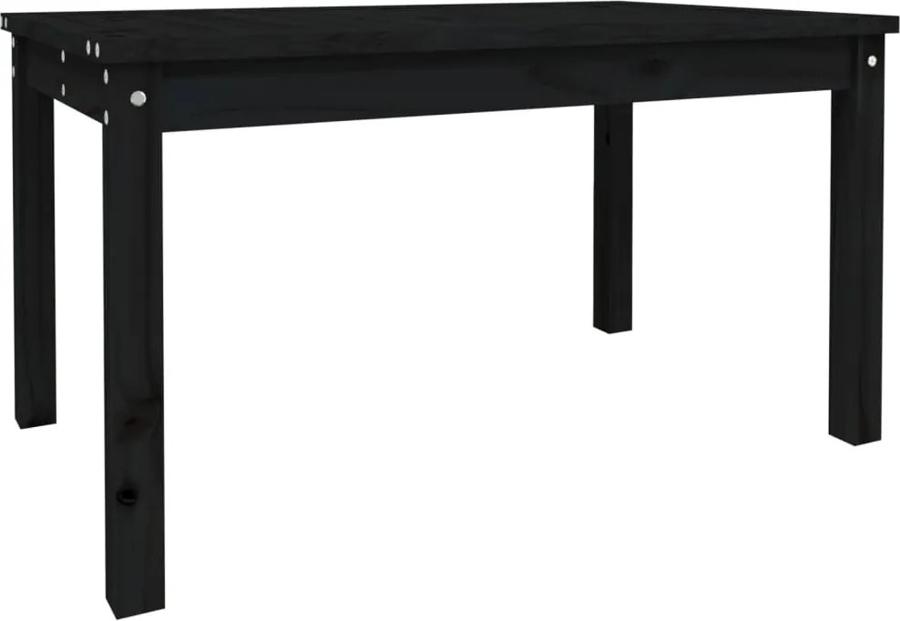vidaXL Măsuță de grădină, negru, 82,5x50,5x45 cm, lemn masiv de pin
